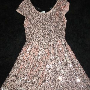 Light pink sequins dress